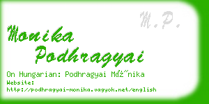 monika podhragyai business card